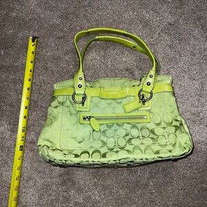 Coach Lime Green Shoulder Bag